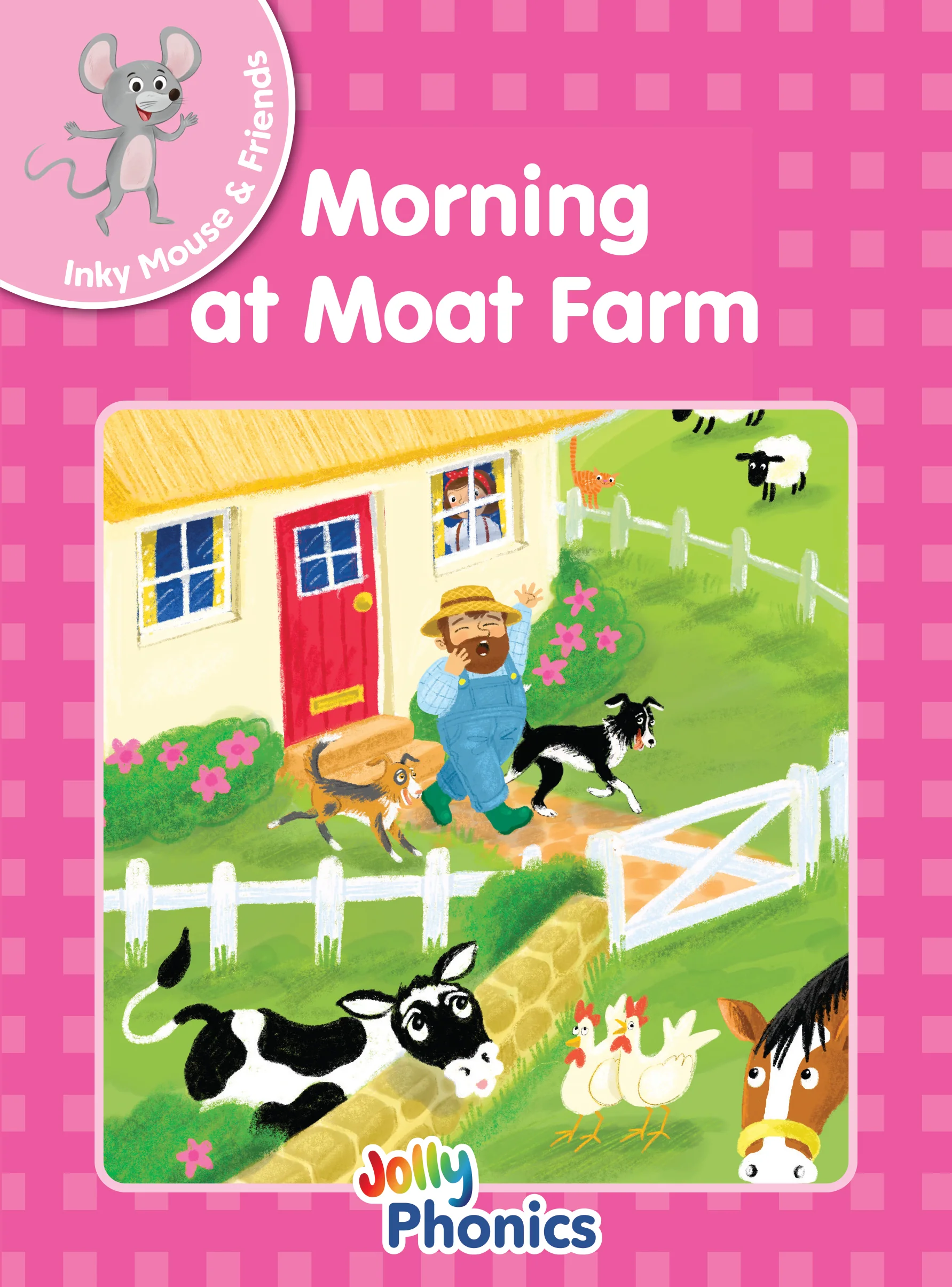 Jolly Phonics Pink Readers – Inky Mouse & Friends (6 Decodable Books, Precursive Letters) - Image 3