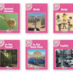 Jolly Phonics Pink Readers – Non Fiction - 6 Books, Precursive Letters